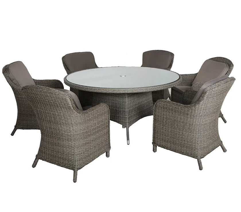 Paris 6 Seater Garden Round Imperial Dining Set