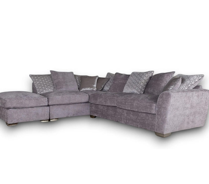 Pendle Left Facing Corner Sofa with Stool (R2/LFC/P)