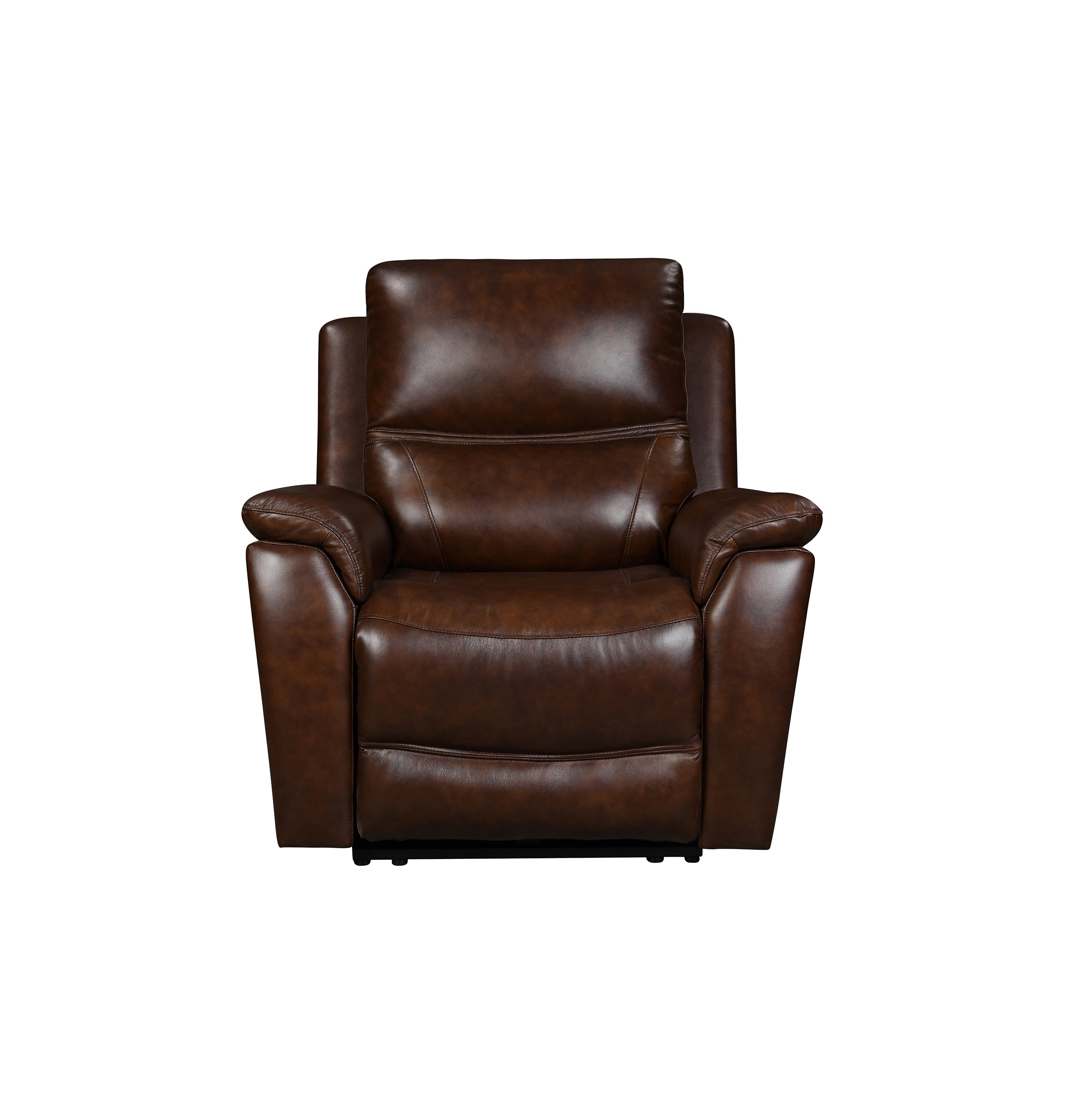 Brown leather outlet armchair recliner