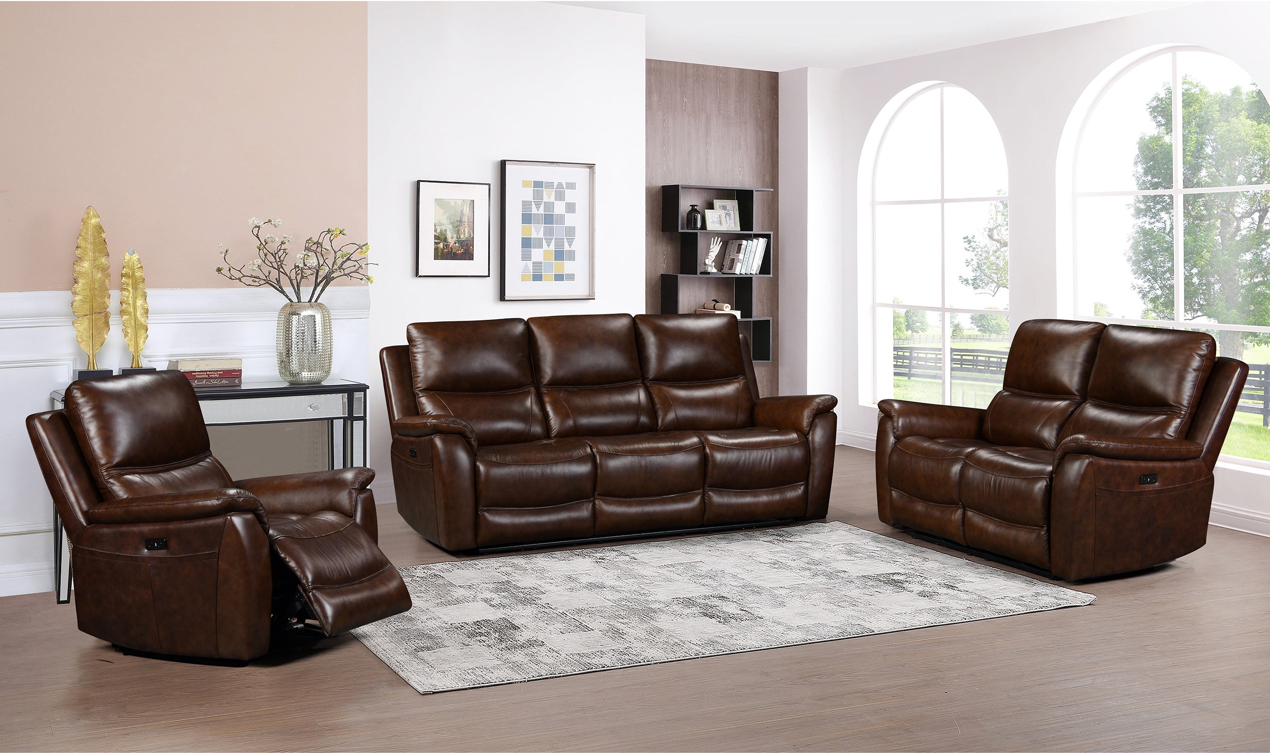 Palermo Leather Armchair with Power Recliner