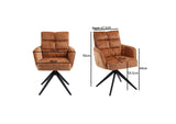 Paloma 360° Auto-Return Swivel Dining Chair