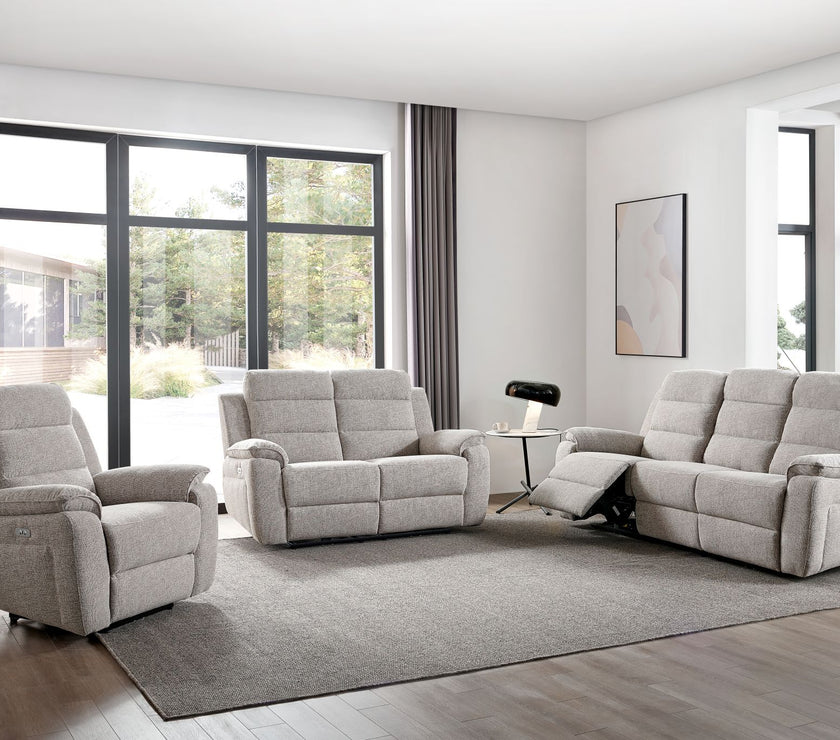 Phoenix 3 Seater Recliner Sofa in Oatmeal - Ultimate Comfort & Style