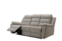 Angled view of the Phoenix 3 Seater Recliner Sofa in its reclined position