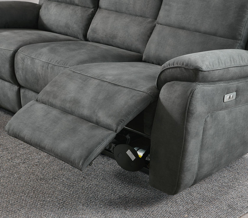 Image of the Phoenix 3 Seater Recliner Sofa in its reclined position