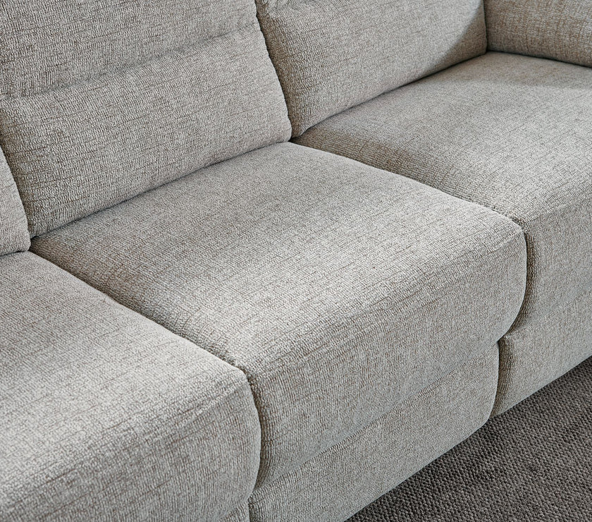 Close up of the seats of the Phoenix 3 Seater Recliner Sofa