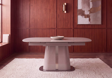 Plaza Extending Dining Table and 4 Swivel Dining Chairs