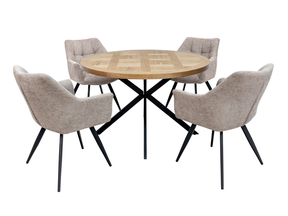Carlton Dining Table and Four Chairs Set