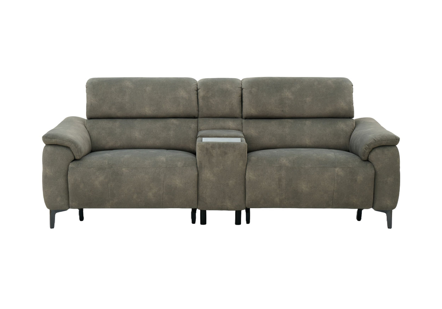 Tech Sofa 3 Seater Power Headrest/Recliner with Console