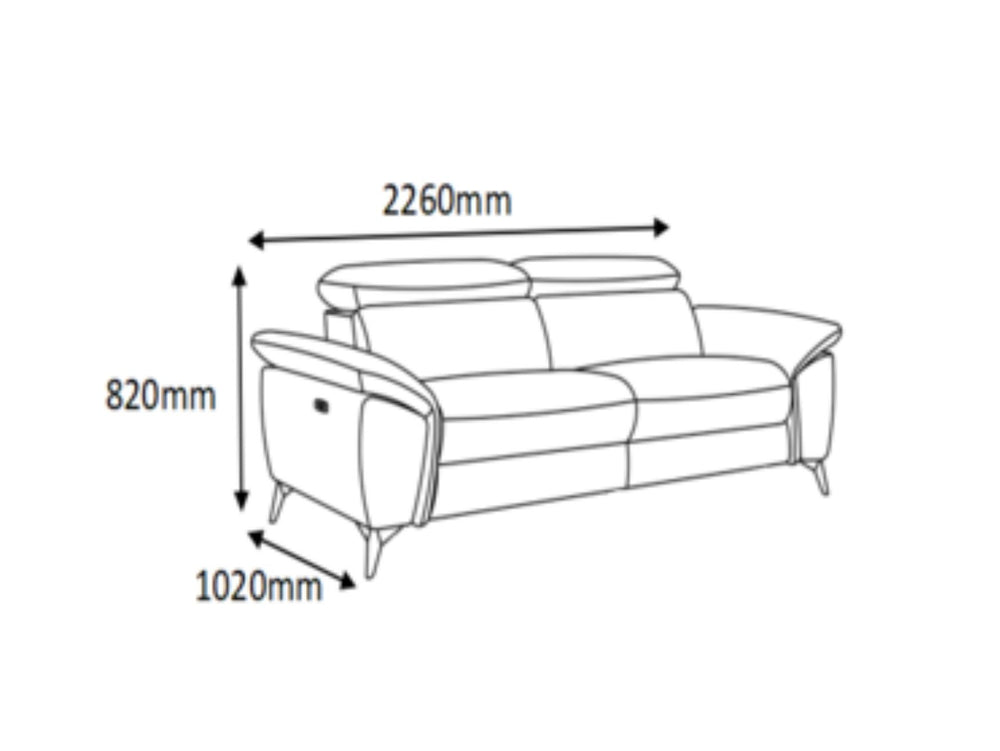 Hugo 3-Seater Power Recliner Sofa