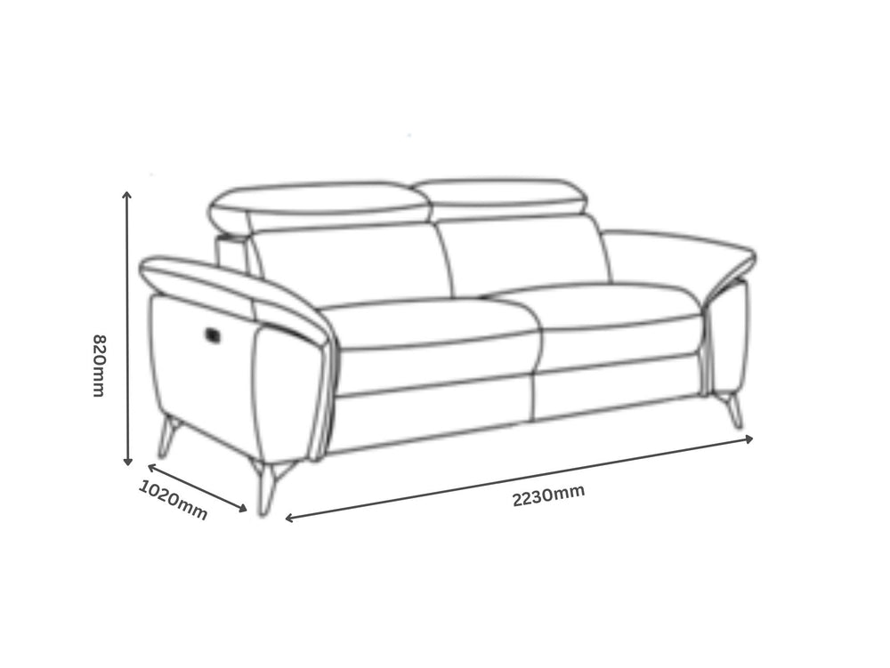 Hugo 3-Seater Static Sofa