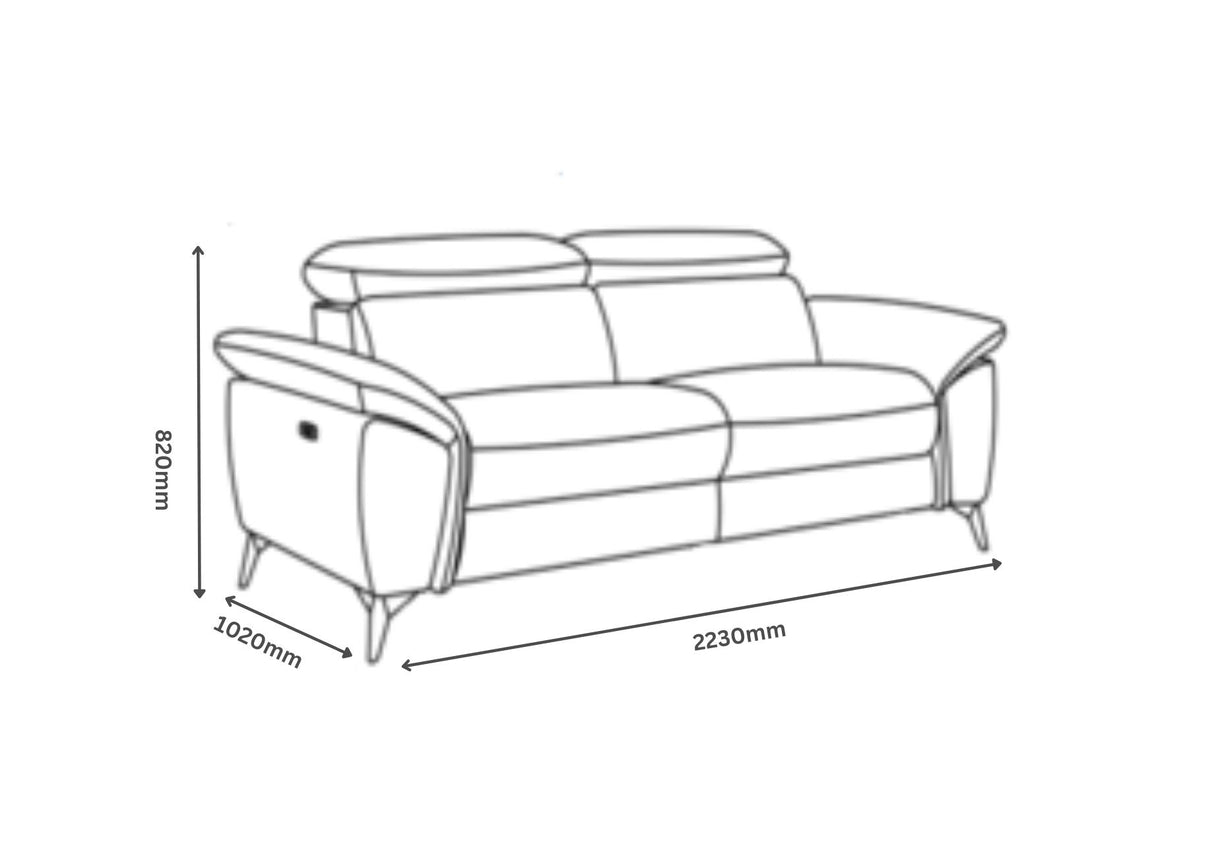 Hugo 3-Seater Static Sofa