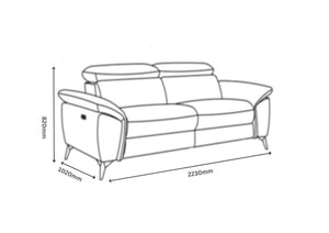 Hugo 3-Seater Static Sofa