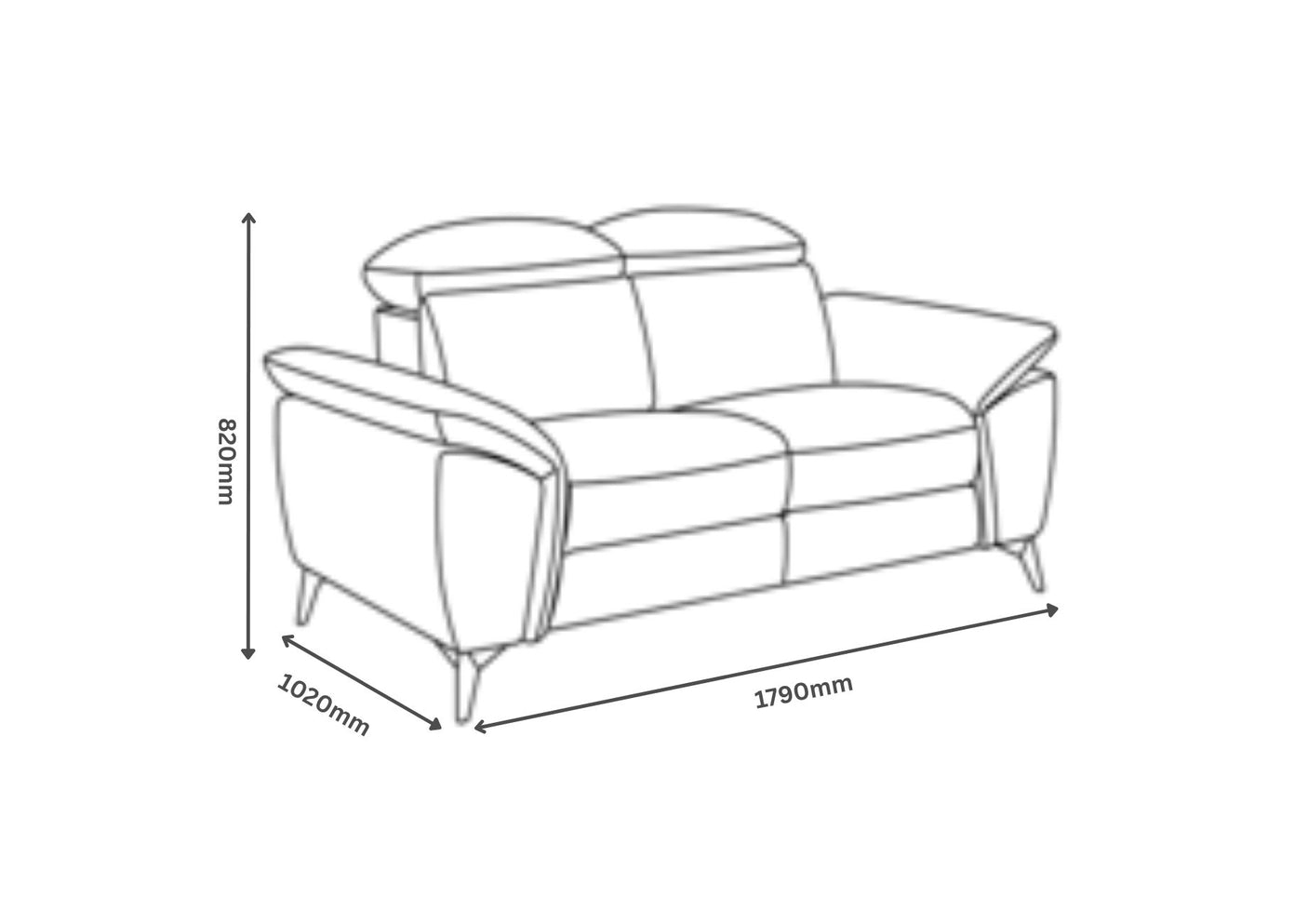 Hugo 2-Seater Static Sofa
