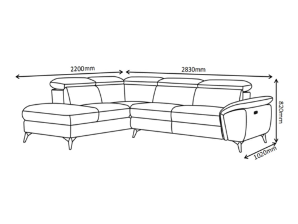 Hugo Power Recliner Chaise