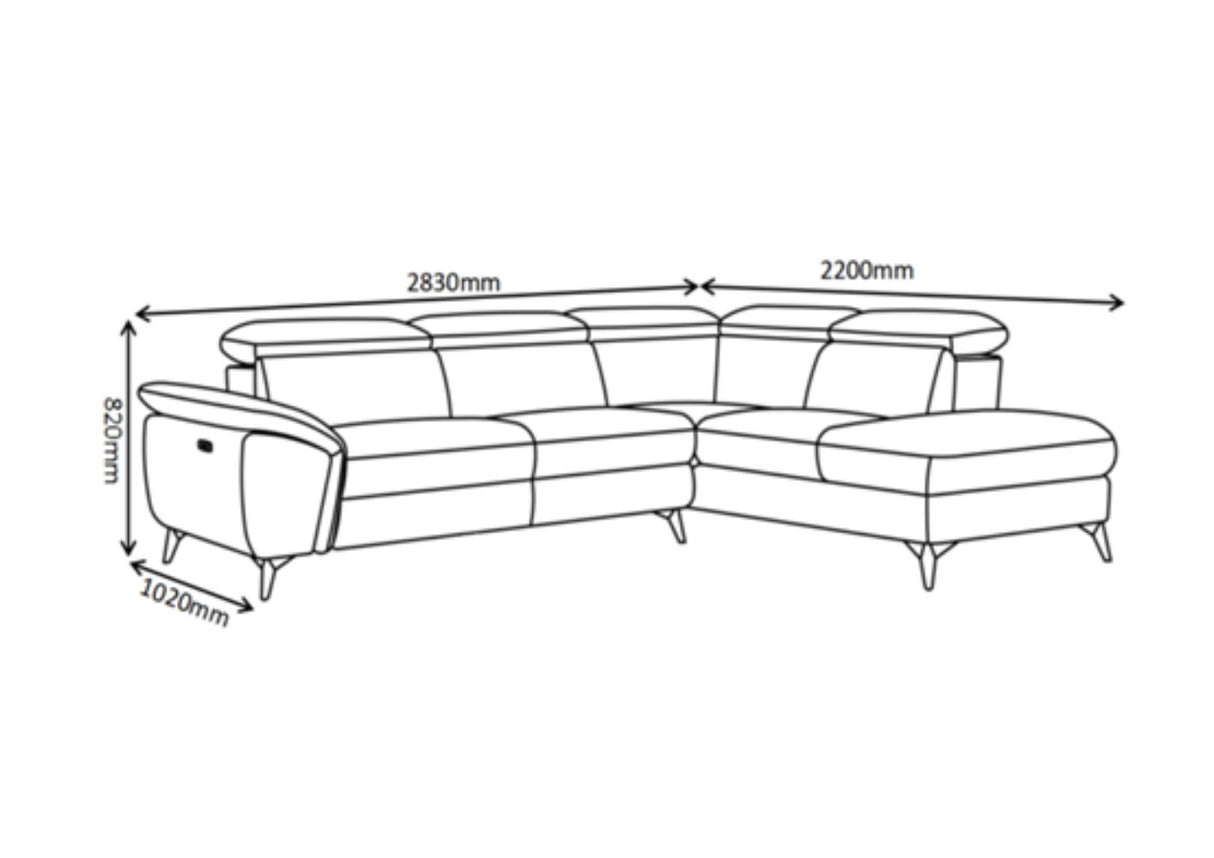 Hugo Power Recliner Chaise