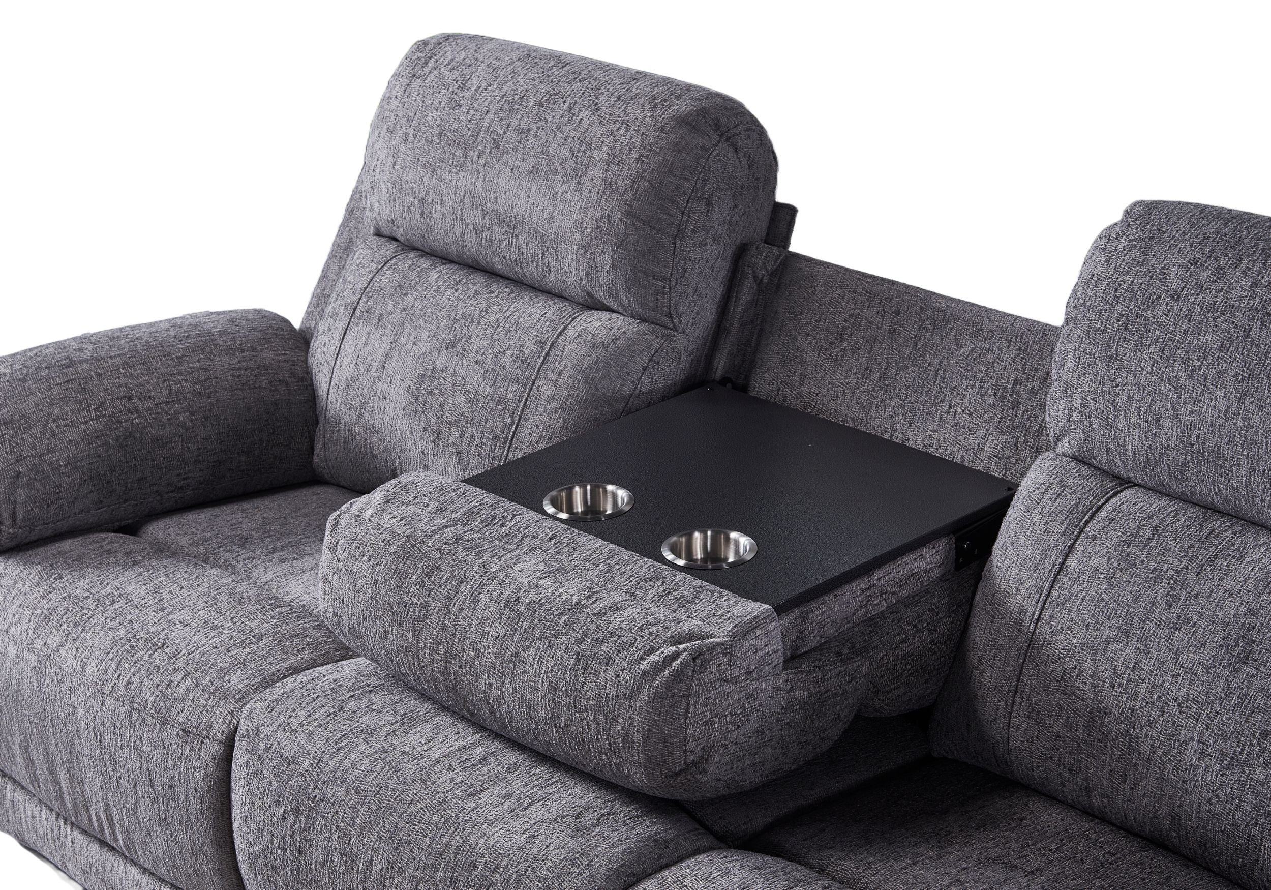 Chloe 3-Seater Power-Recliner with Drop-Down Table