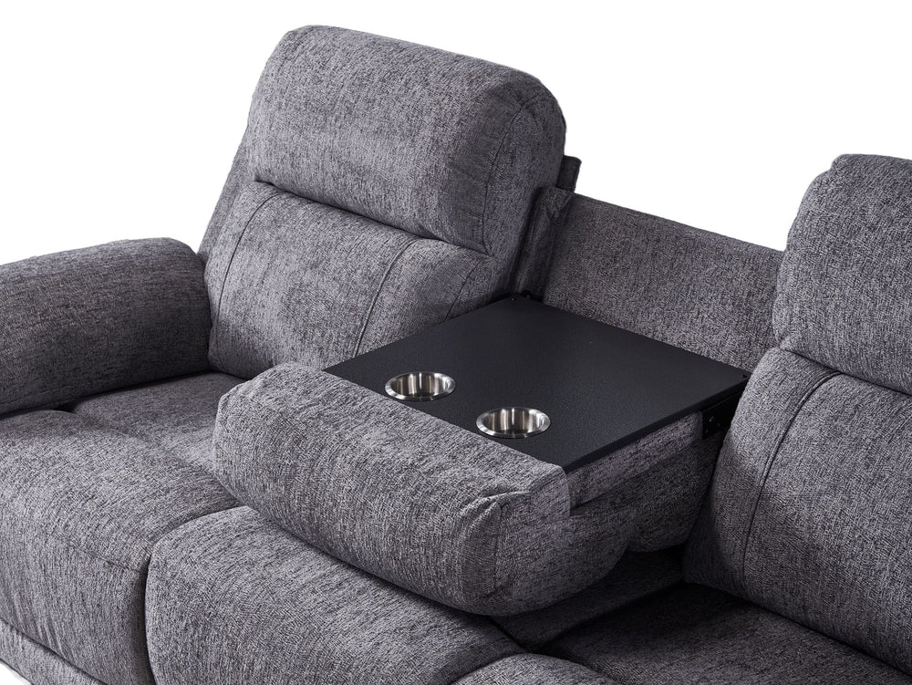 Chloe 3 Seater Power Recliner Sofa with Drop-Down Table