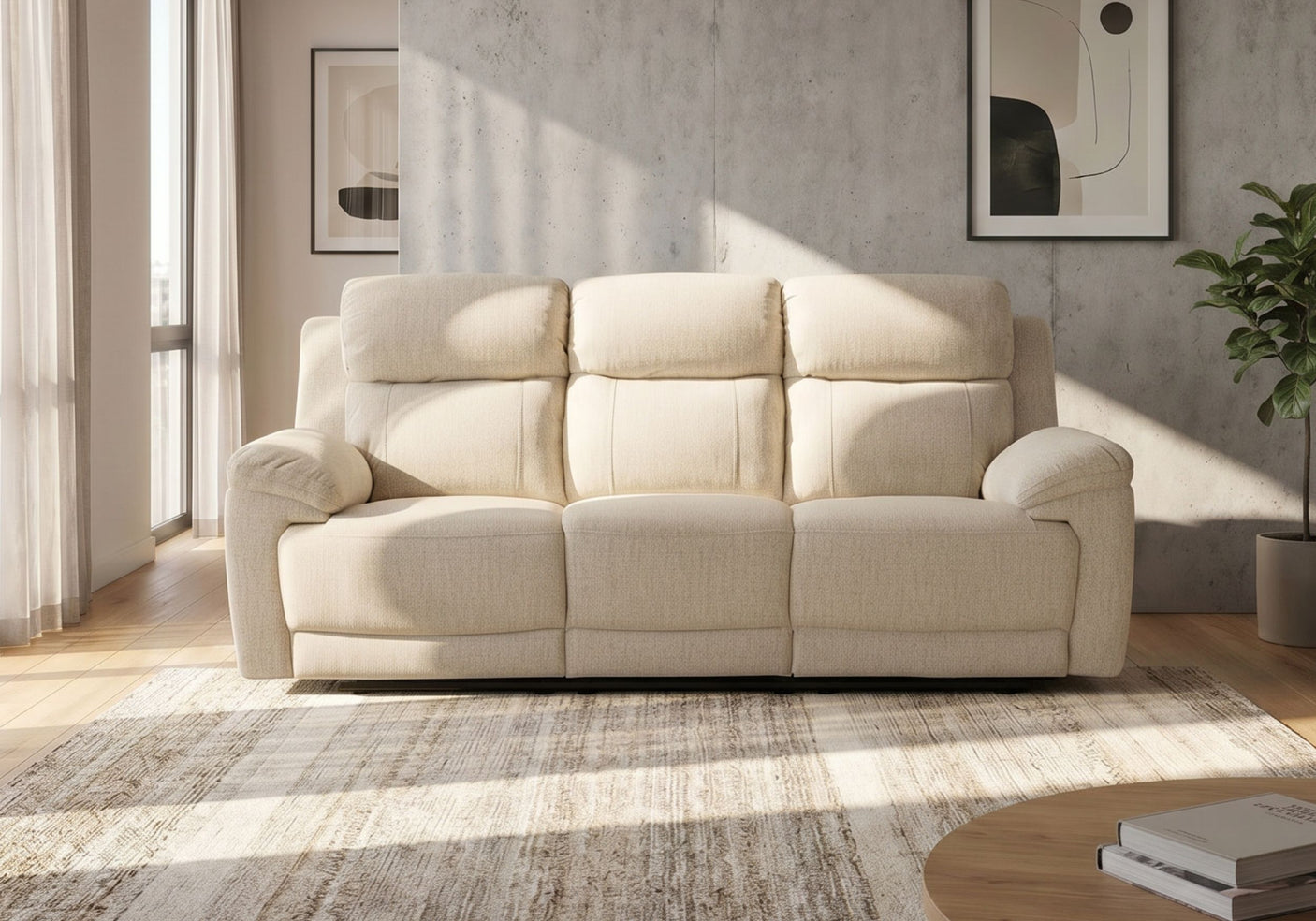 Chloe 3-Seater Power-Recliner with Drop-Down Table