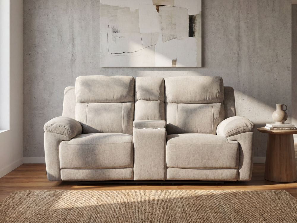 Chloe 2 Seater Power Recliner Sofa with Console
