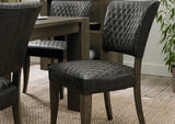 Landon Fumed Oak Dining Chairs Saddle Faux Leather (Sold in Pairs)