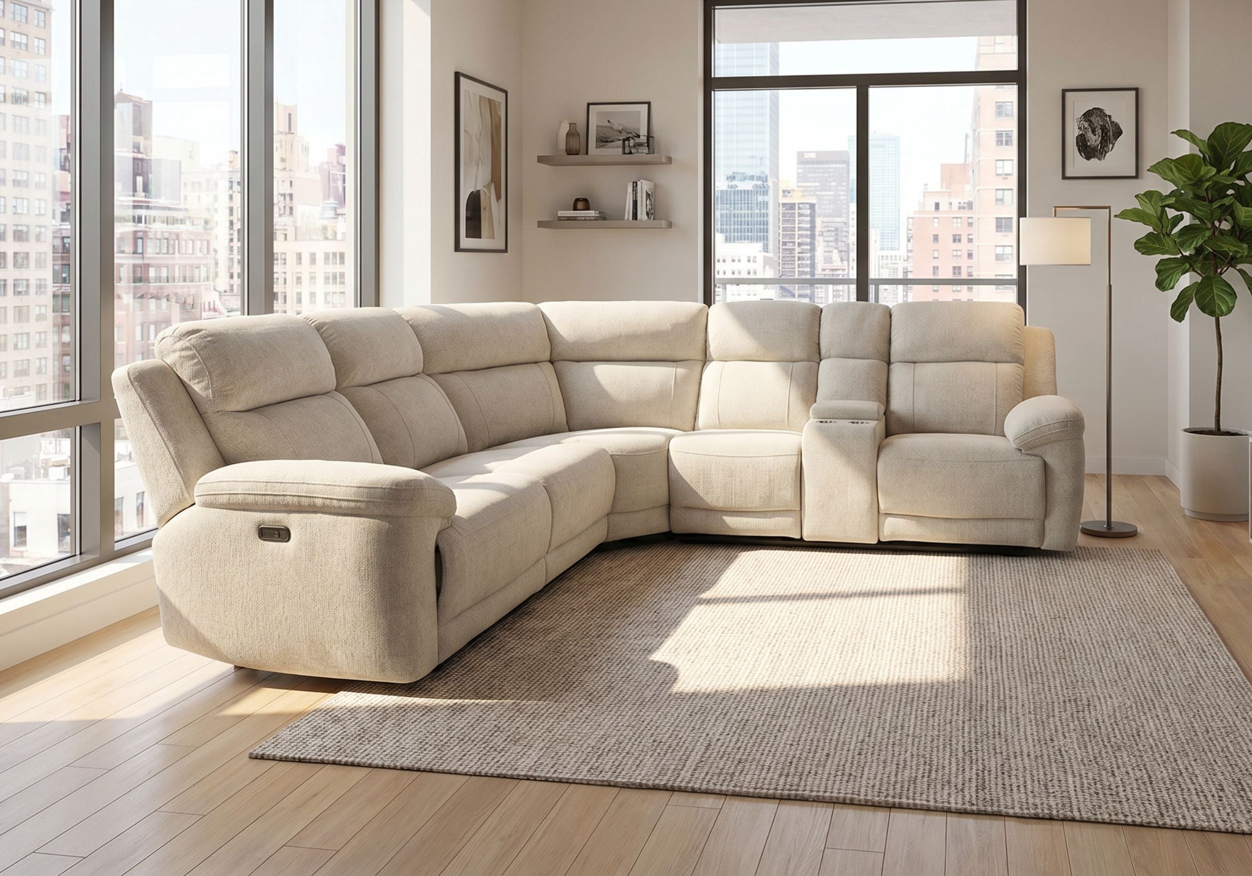 Chloe 2 Corner 2 Power-Recliner with Console