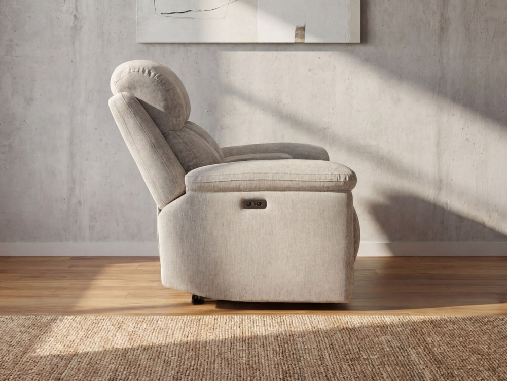 Chloe 2 Seater Power Recliner Sofa with Console