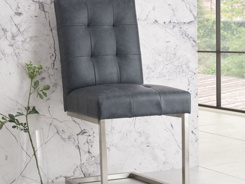 Toulouse Cantilever Faux Leather Dining Chairs