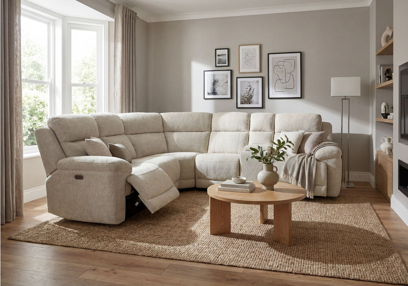 Chloe 2 Corner 2 Power Recliner Sofa with Console