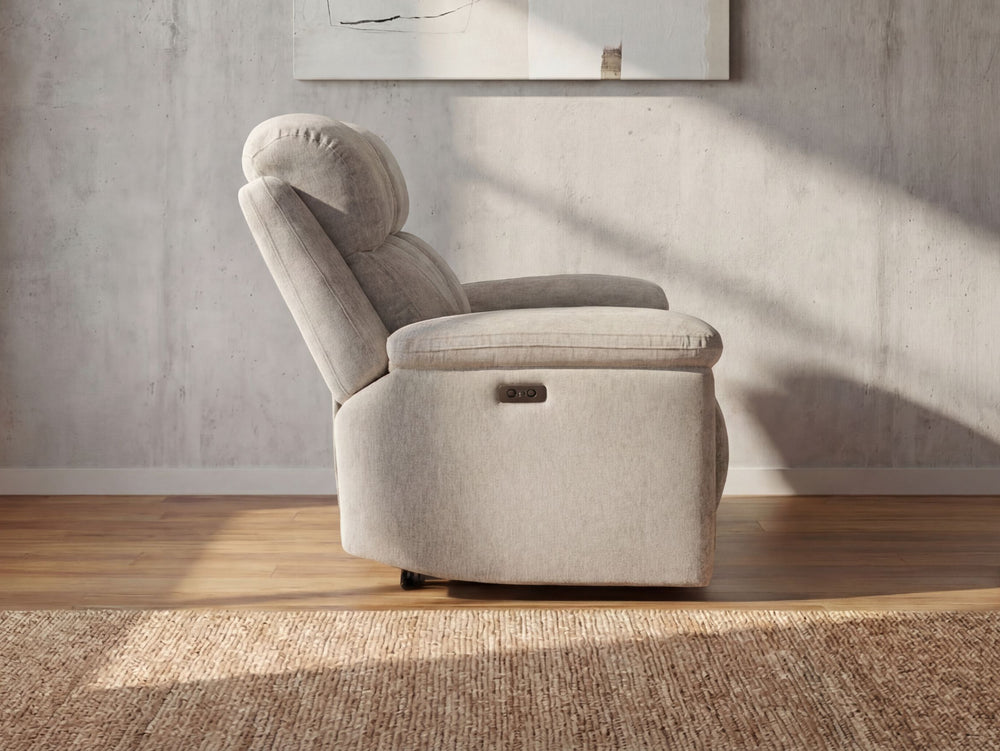 Chloe 3 Seater Power Recliner Sofa with Drop-Down Table