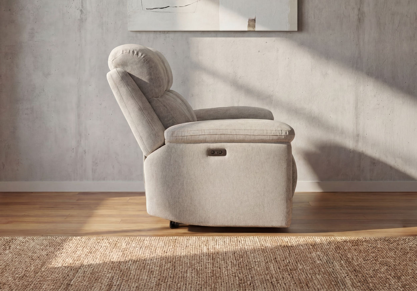 Chloe 3 Seater Power Recliner Sofa with Drop-Down Table