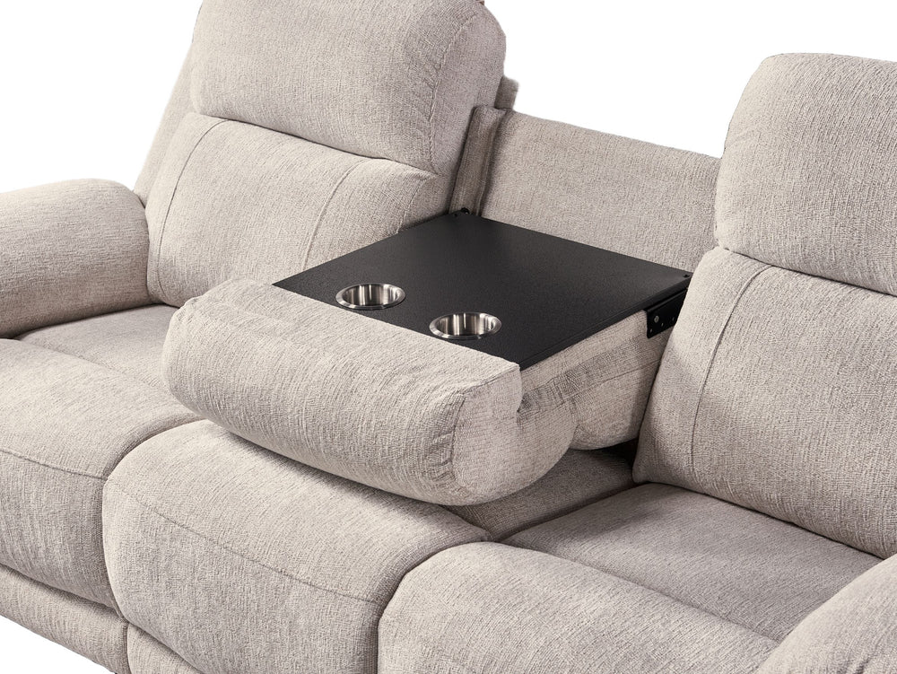 Chloe 3 Seater Power Recliner Sofa with Drop-Down Table