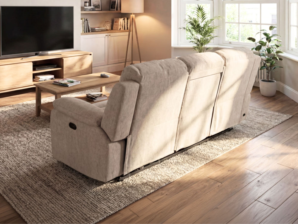 Chloe 3 Seater Power Recliner Sofa with Drop-Down Table