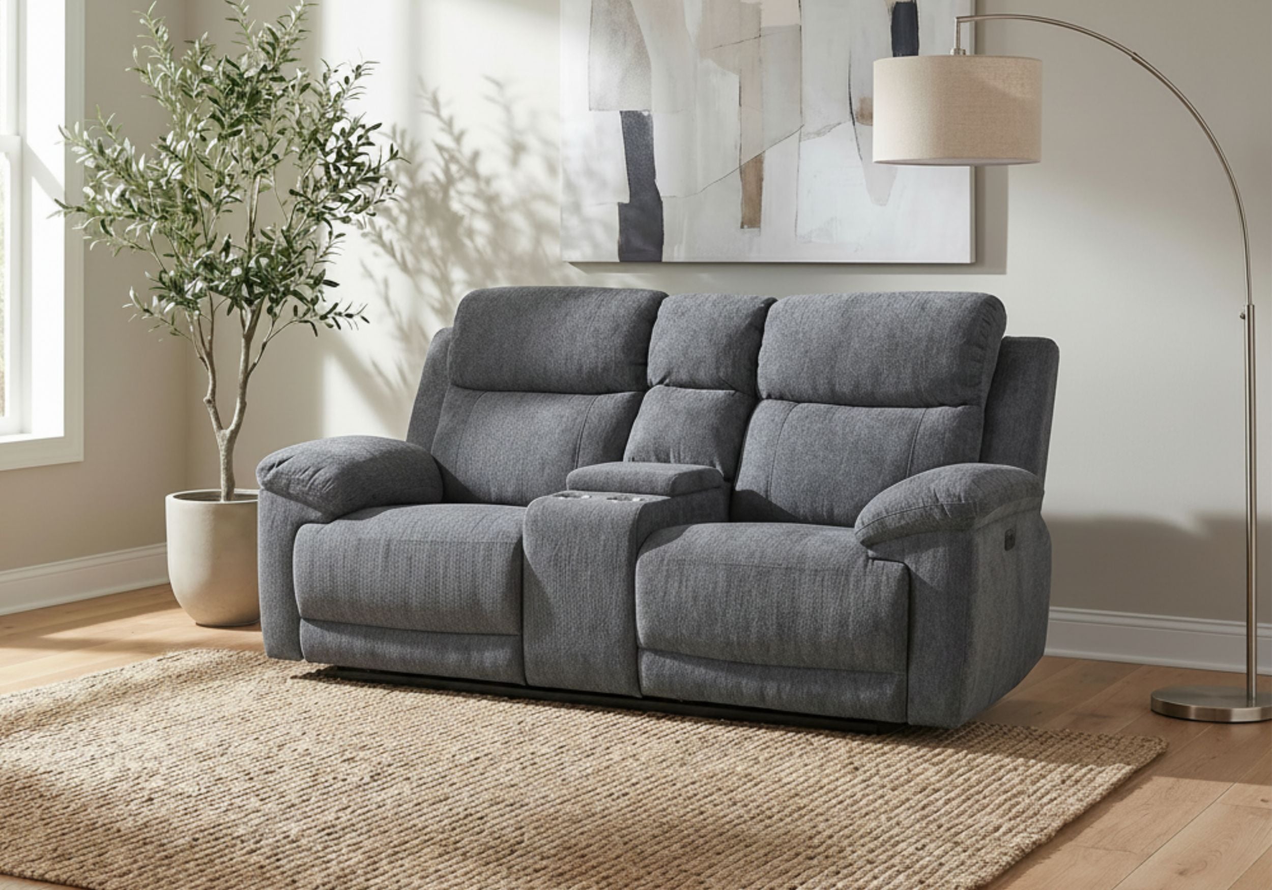 Chloe 2-Seater Power-Recliner with Console