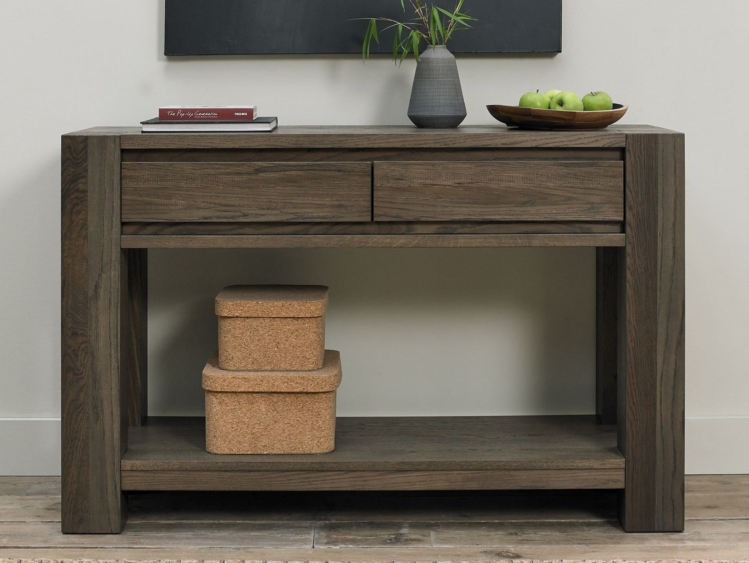 Landon Fumed Oak Console Table