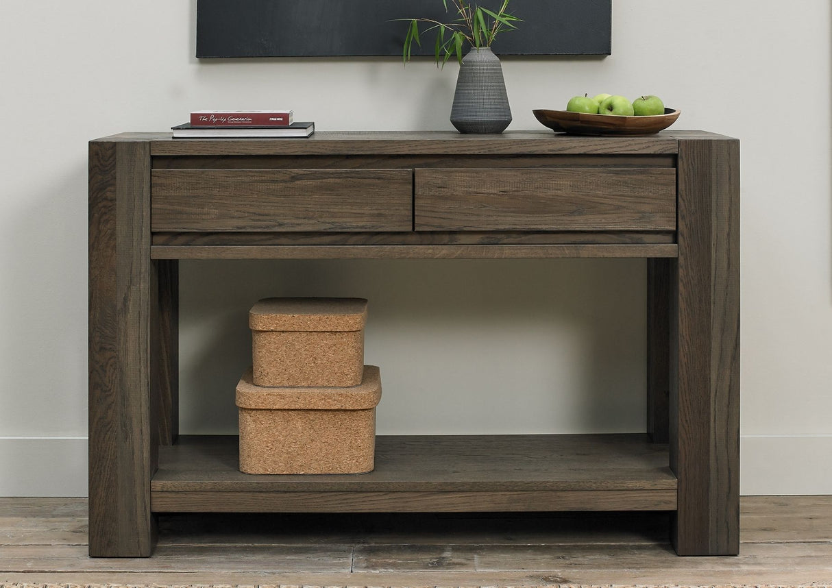 Landon Fumed Oak Console Table
