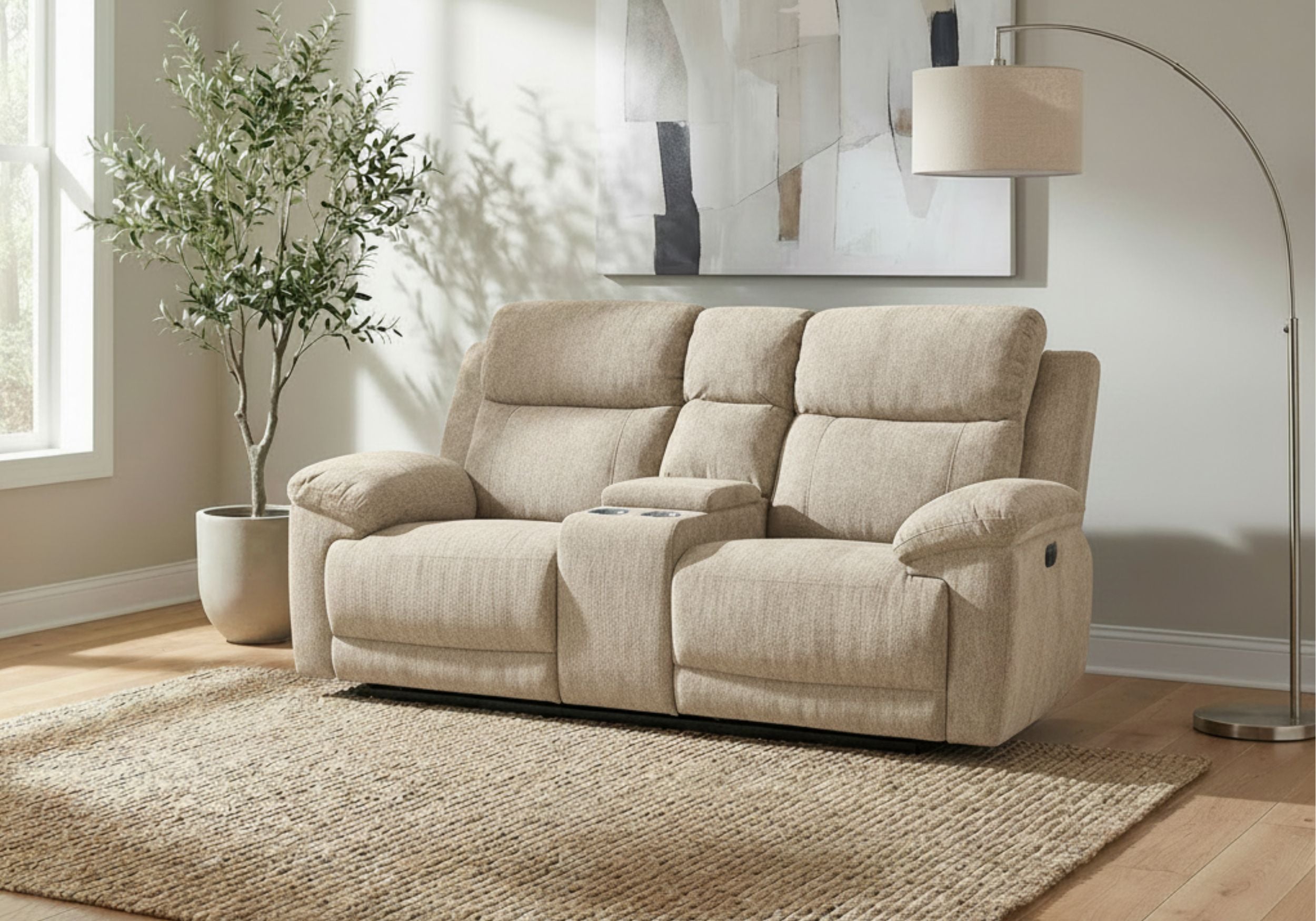 Chloe 2-Seater Power-Recliner with Console