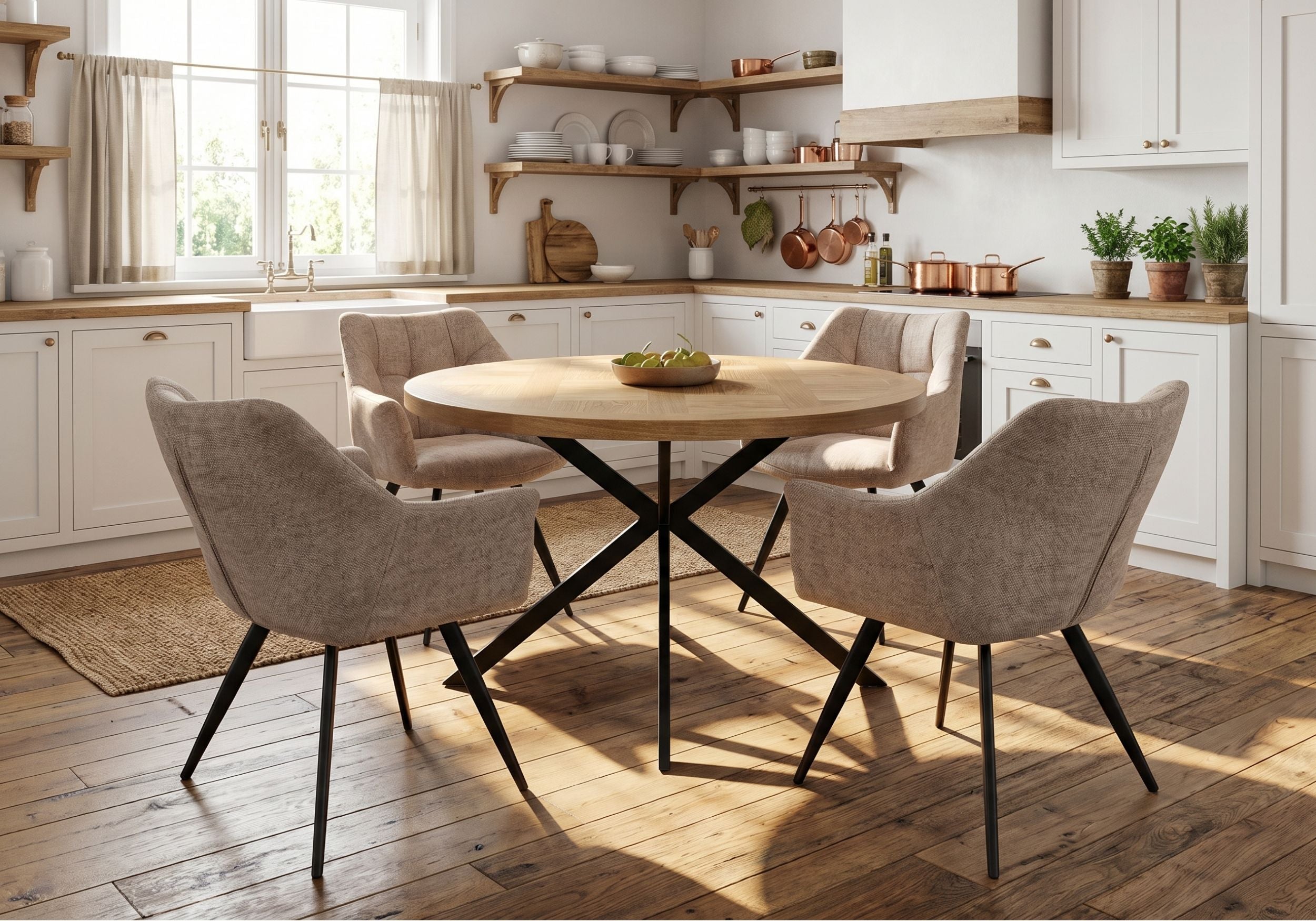 Carlton Dining Table and Four Chairs Set