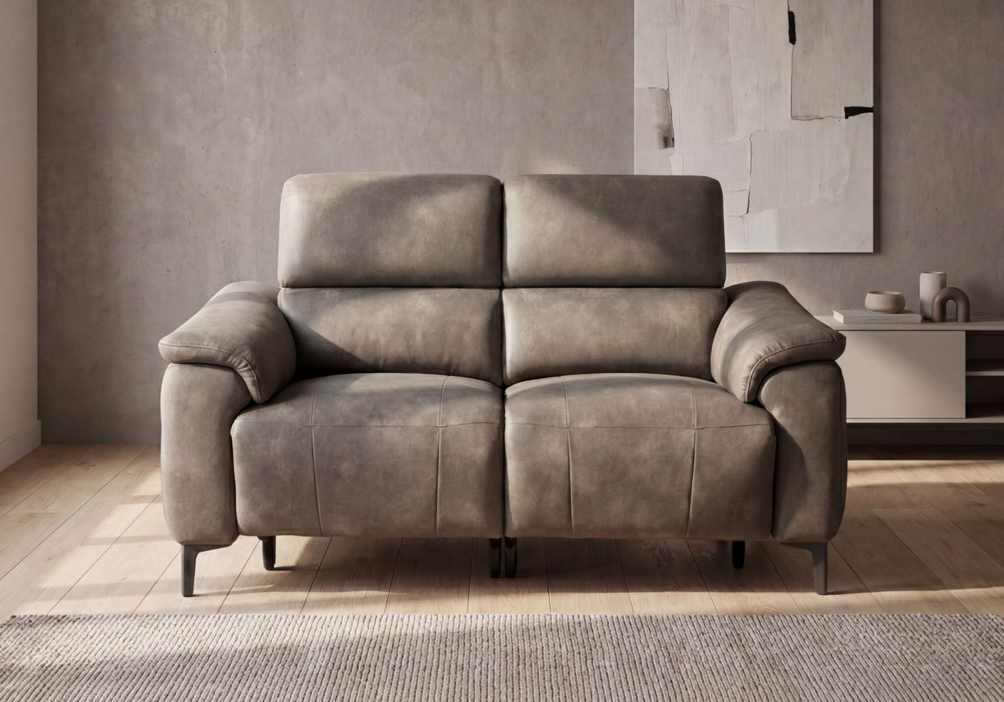 Tech Sofa 2 Seater Telescopic Power Headrest/Recliner