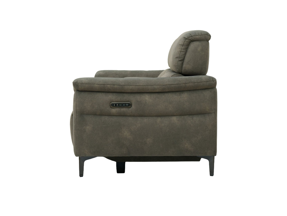 Tech Sofa 3 Seater Power Headrest/Recliner with Console