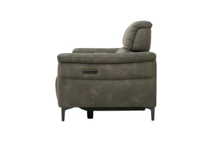 Tech Sofa 3 Seater Power Headrest/Recliner with Console