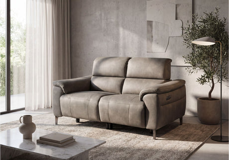Tech Sofa 2 Seater Telescopic Power Headrest/Recliner