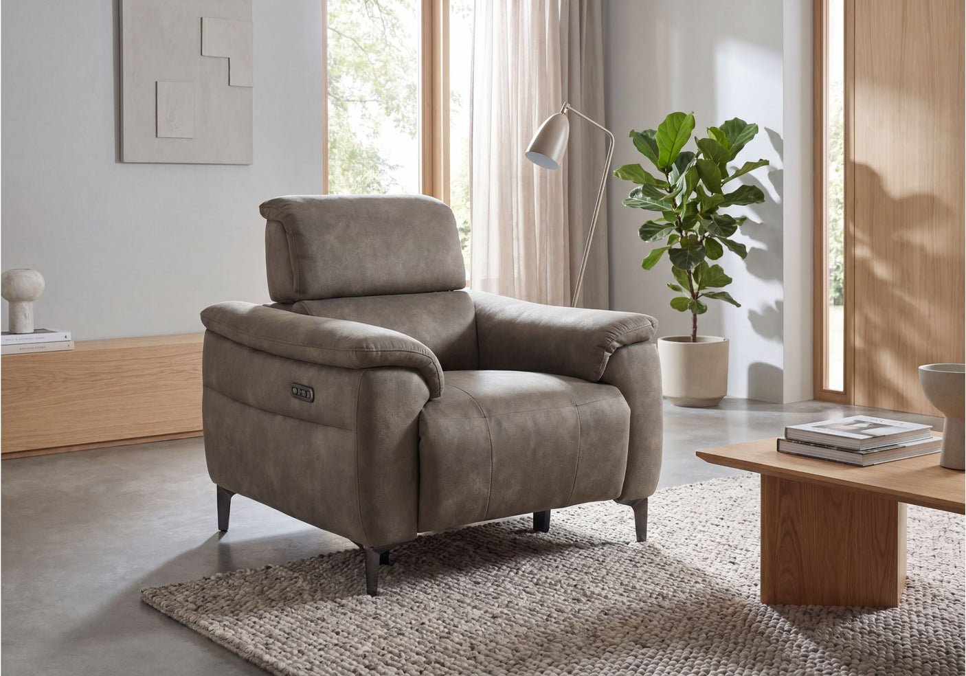 Tech Sofa Armchair Power Headrest/Recliner