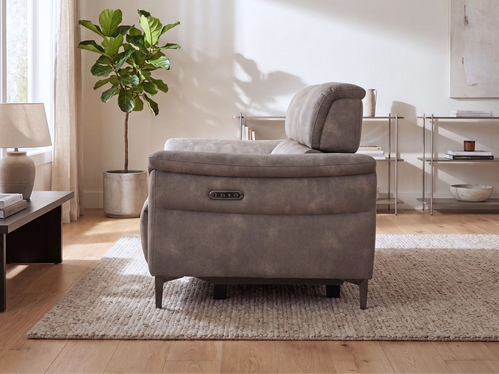 Tech Sofa 2 Seater Telescopic Power Headrest/Recliner