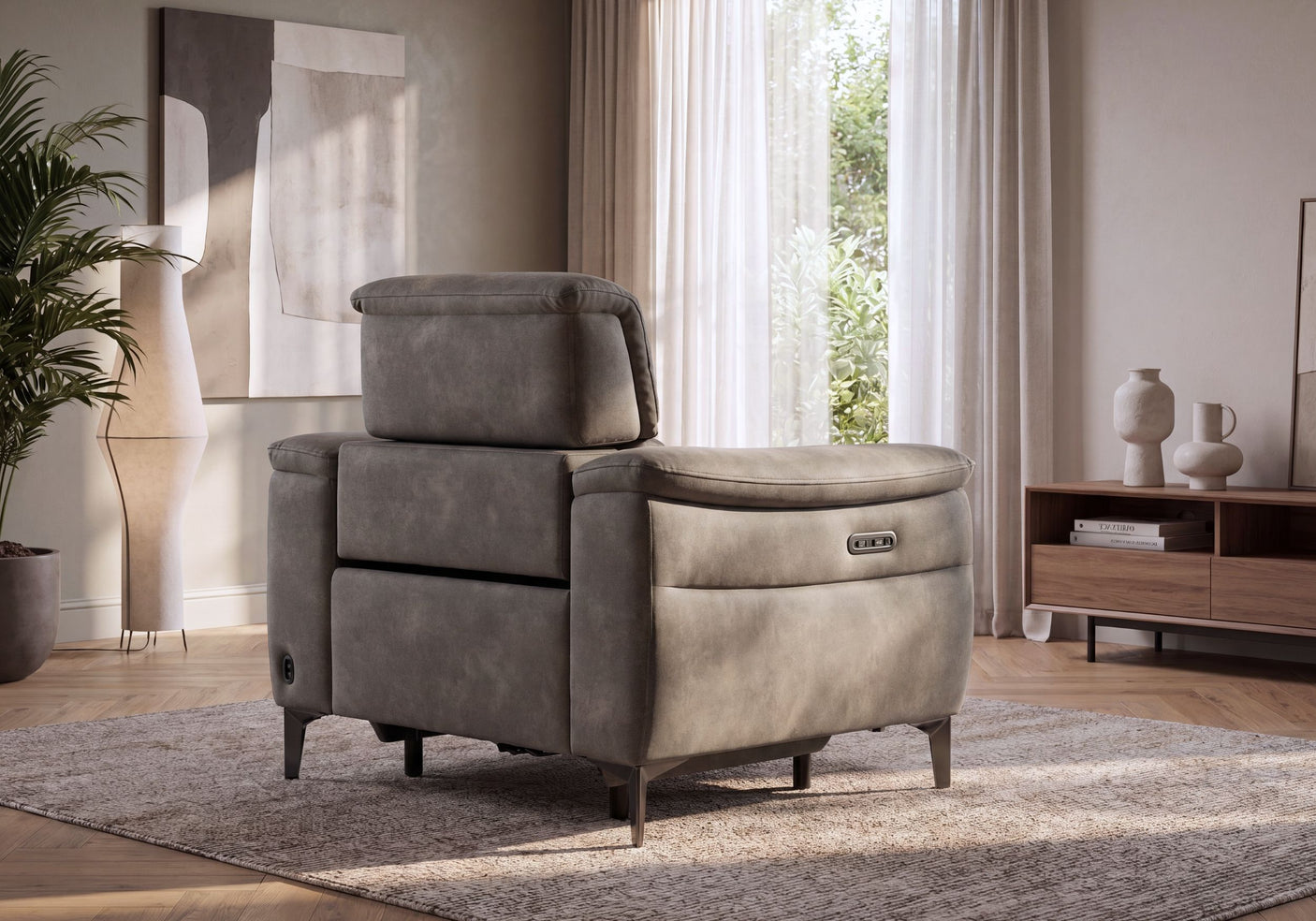 Tech Sofa Armchair Power Headrest/Recliner