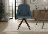 Sofia Velvet Swivel Dining Chairs - Velvet Blue