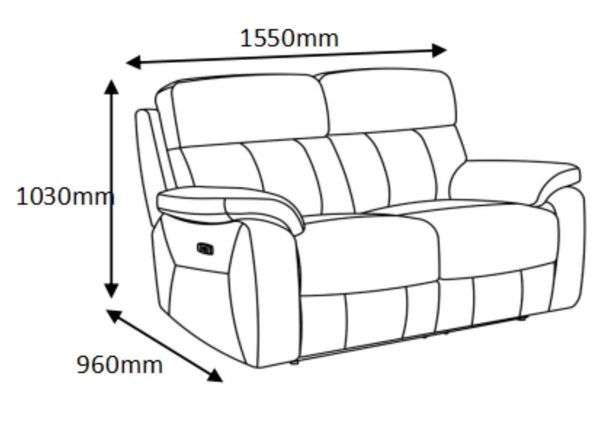 Hunter 2-Seater Power Recliner with Power Headrest