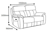 Hunter 2-Seater Power Recliner with Power Headrest