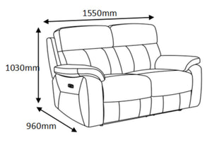 Hunter 2-Seater Power Recliner with Power Headrest