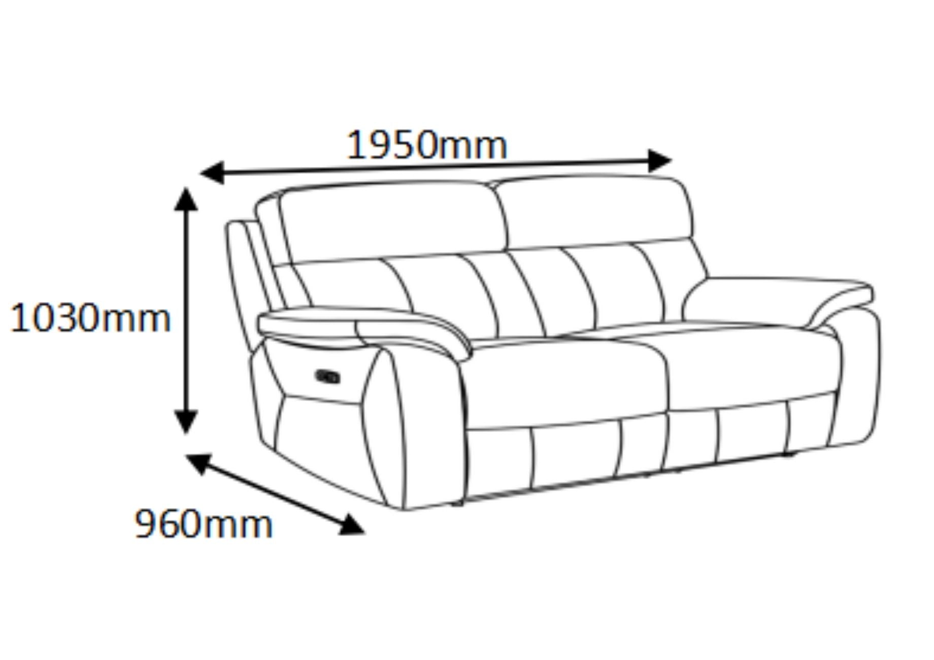 Hunter 3-Seater Power Recliner with Power Headrest