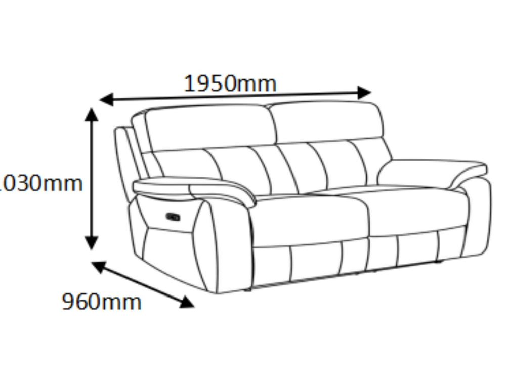 Hunter 3-Seater Power Recliner with Power Headrest